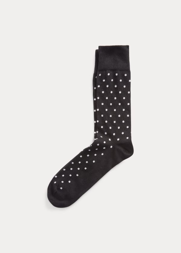 Calcetines Ralph Lauren Hombre Negros - Polka-Dot Dress - DALFV6795